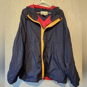 Eddie Bauer Vintage navy raincoat Size XL